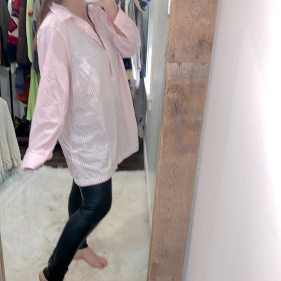 Talbots Tops - Talbots non iron pink striped button down shirt size 20W